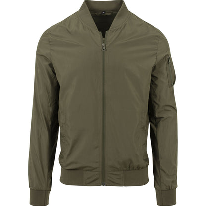 Olive - Front - Build Your Brand Unisex Bomber Jacket
