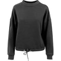 Charcoal - Front - Build Your Brand Womens-Ladies Oversize Crew Neck Sweatshirt