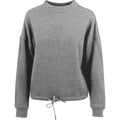 Grey - Front - Build Your Brand Womens-Ladies Oversize Crew Neck Sweatshirt