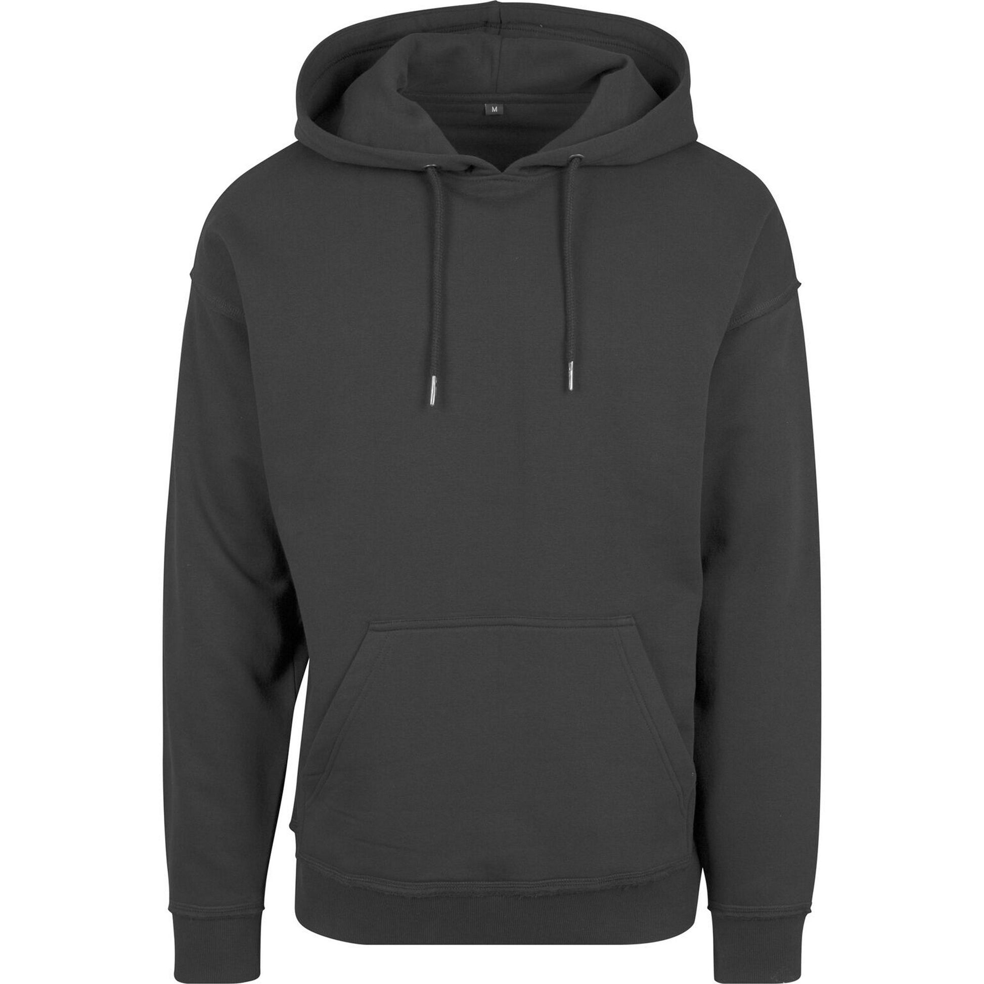 Black - Front - Build Your Brand Mens Oversize Hoodie