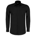 Black - Front - Kustom Kit Mens Long Sleeve Poplin Shirt