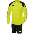 Yellow Neon-Black - Front - Lotto Junior Unisex Cross Long Sleeve GK Kit
