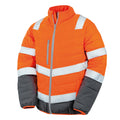 Fluorescent Orange - Front - Result Safeguard Mens Soft Padded Safety Jacket