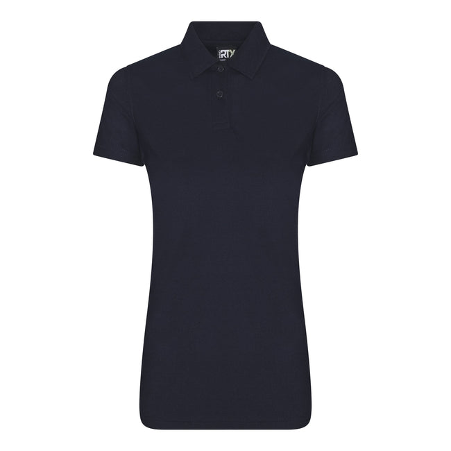 Navy - Front - Pro RTX Womens-Ladies Pro Polyester Polo