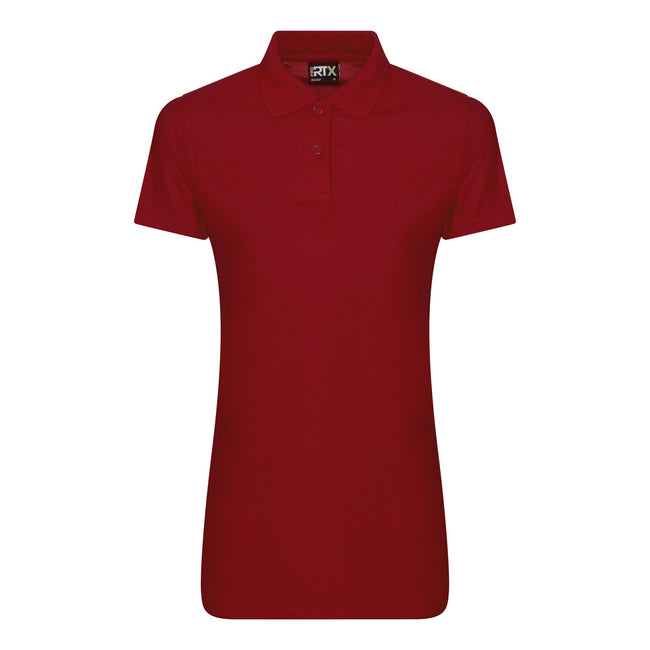 Red - Front - Pro RTX Womens-Ladies Pro Polyester Polo