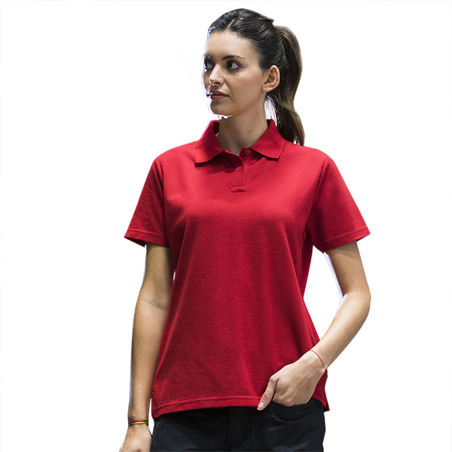 Red - Back - Pro RTX Womens-Ladies Pro Polyester Polo