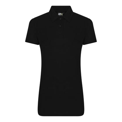 Black - Front - Pro RTX Womens-Ladies Pro Polyester Polo