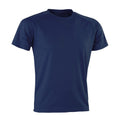 Navy - Front - Spiro Adults Unisex Impact Aircool Tee
