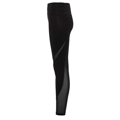 Black - Back - TriDri Womens-Ladies Mesh Tech Panel Full-Length Leggings
