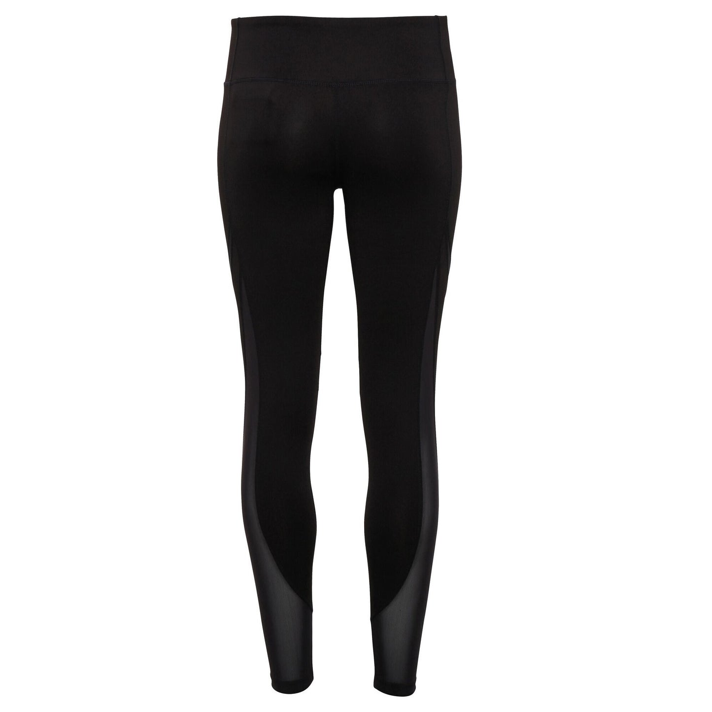 Black - Side - TriDri Womens-Ladies Mesh Tech Panel Full-Length Leggings