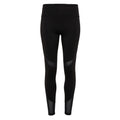 Black - Front - TriDri Womens-Ladies Mesh Tech Panel Full-Length Leggings