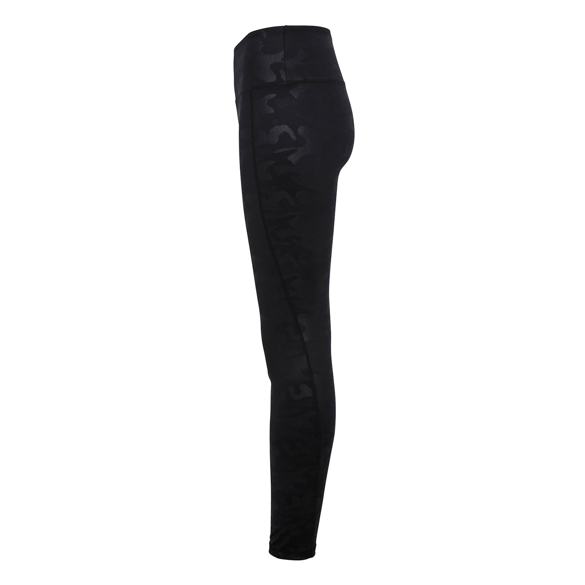 Black Camo - Side - TriDri Womens-Ladies Performance Camo Full-Length Leggings