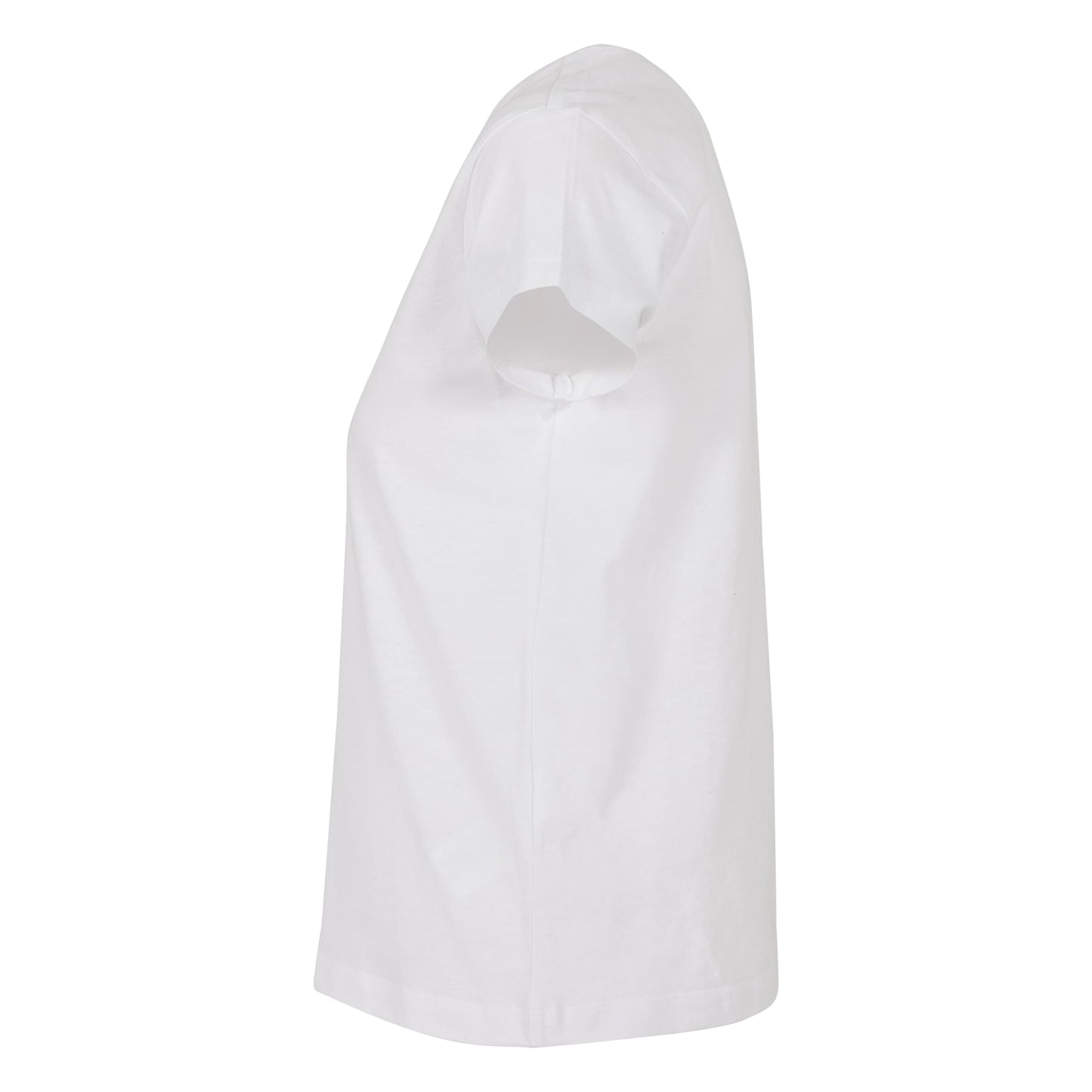 White - Side - Build Your Brand Womens-Ladies Box T-Shirt