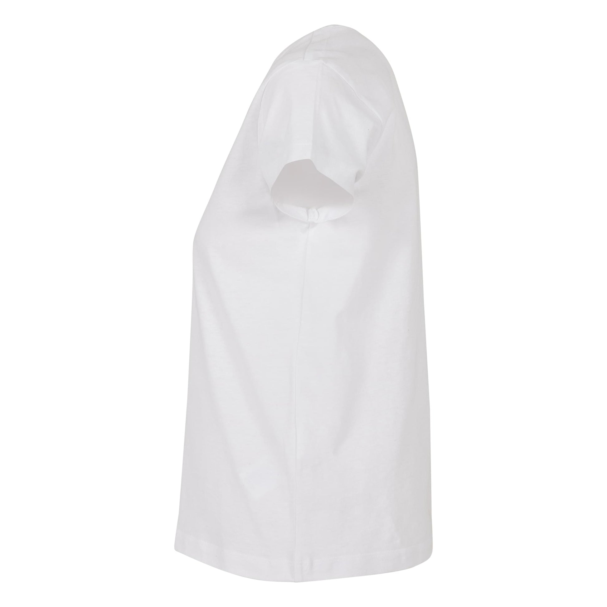 White - Side - Build Your Brand Womens-Ladies Box T-Shirt