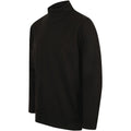 Black - Lifestyle - Henbury Mens Long Sleeve Cotton Rich Roll Neck Top - Sweatshirt