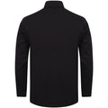 Navy - Back - Henbury Mens Long Sleeve Cotton Rich Roll Neck Top - Sweatshirt