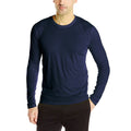 Navy - Back - Craft Mens Mind Long Sleeve T-Shirt