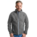 Iron Grey - Back - Russell Mens Bionic Softshell Jacket