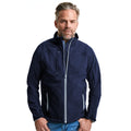 French Navy - Back - Russell Mens Bionic Softshell Jacket
