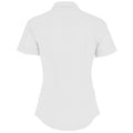 White - Back - Kustom Kit Womens-Ladies Short Sleeve Poplin Shirt