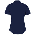 Dark Navy - Back - Kustom Kit Womens-Ladies Short Sleeve Poplin Shirt