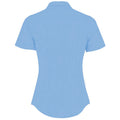 Light Blue - Back - Kustom Kit Womens-Ladies Short Sleeve Poplin Shirt