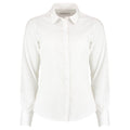 White - Front - Kustom Kit Womens-Ladies Long Sleeve Poplin Shirt
