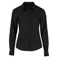Black - Front - Kustom Kit Womens-Ladies Long Sleeve Poplin Shirt