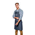 Indigo Denim - Back - Premier Unisex Domain Contrast Denim Bib Apron