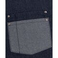 Indigo Denim - Side - Premier Unisex Domain Contrast Denim Bib Apron