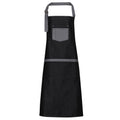 Black Denim - Front - Premier Unisex Domain Contrast Denim Bib Apron