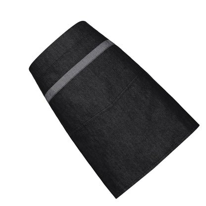 Black Denim - Back - Premier Unisex Domain Contrast Denim Waist Apron