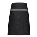Black Denim - Front - Premier Unisex Domain Contrast Denim Waist Apron