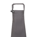 Dark Grey - Back - Premier Unisex Calibre Heavy Cotton Canvas Bib Apron