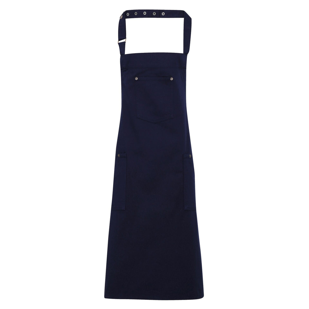 Navy - Front - Premier Unisex Chino Cotton Bib Apron