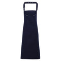 Navy - Front - Premier Unisex Chino Cotton Bib Apron