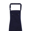 Navy - Back - Premier Unisex Chino Cotton Bib Apron