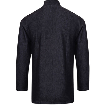 Black Denim - Back - Premier Unisex Denim Chefs Jacket