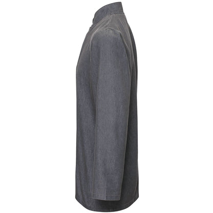 Grey Denim - Side - Premier Unisex Denim Chefs Jacket
