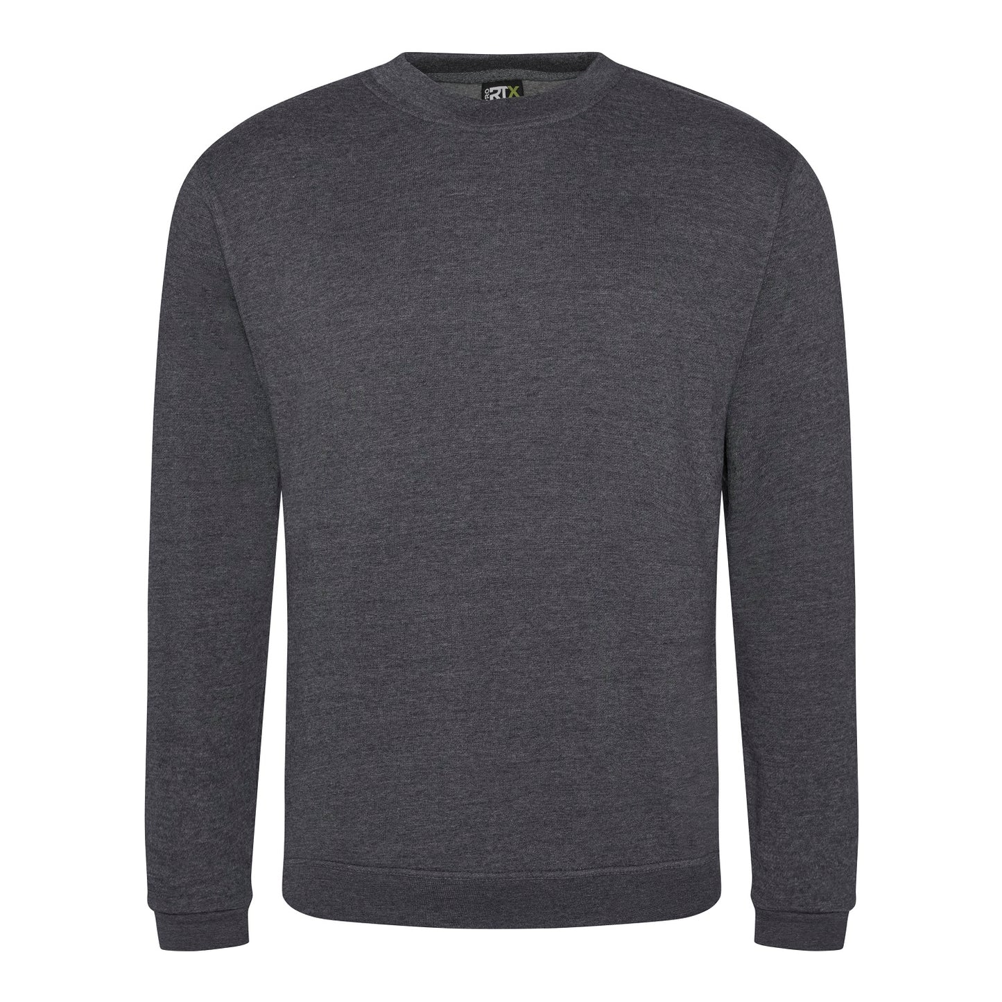 Solid Grey - Front - PRO RTX Mens Pro Sweatshirt