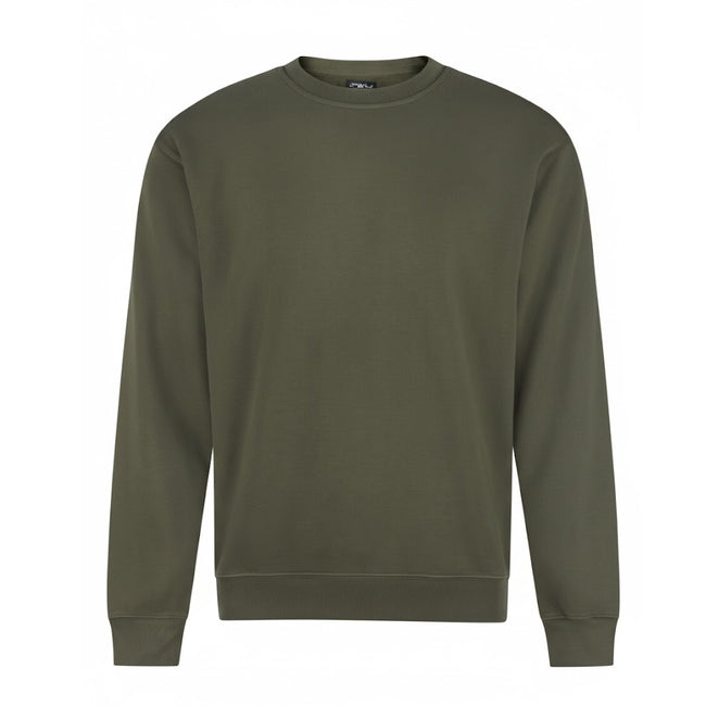 Khaki Green - Front - Pro RTX Mens Pro Sweatshirt