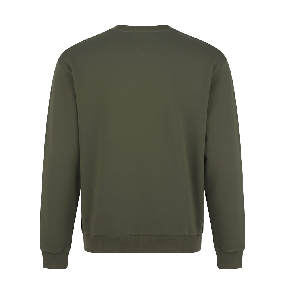 Khaki Green - Back - PRO RTX Mens Pro Sweatshirt