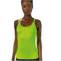 Lightning Yellow - Side - TriDri Womens-Ladies Laser Cut Spaghetti Strap Vest