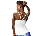 White - Back - TriDri Womens-Ladies Laser Cut Spaghetti Strap Vest