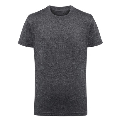 Black Melange - Front - TriDri Unisex Childrens-Kids Performance T-Shirt
