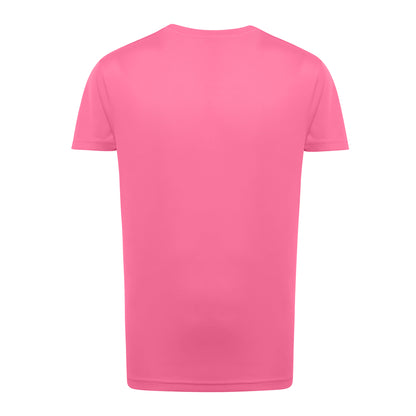 Lightning Pink - Back - TriDri Unisex Childrens-Kids Performance T-Shirt