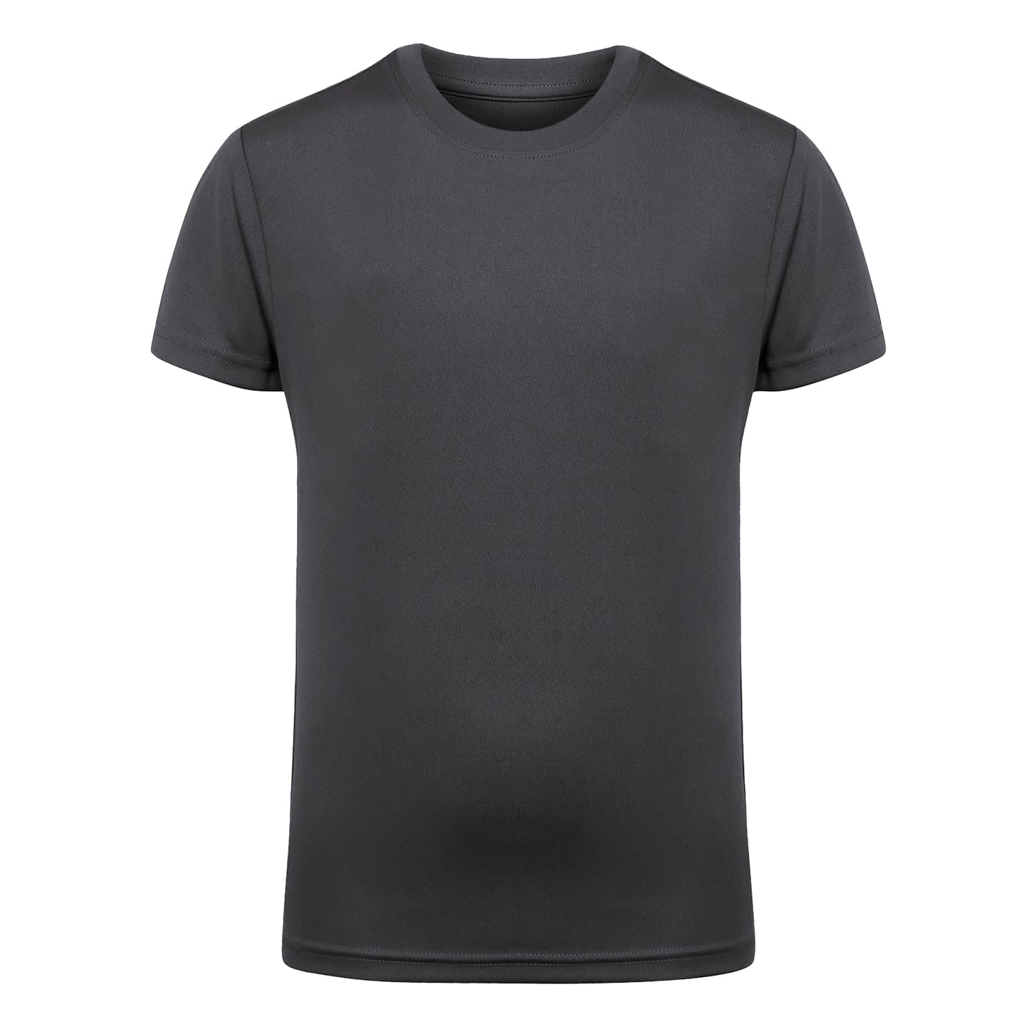 Charcoal - Front - TriDri Unisex Childrens-Kids Performance T-Shirt