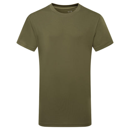 Olive - Front - TriDri Unisex Childrens-Kids Performance T-Shirt