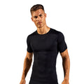 Full Black - Side - TriDri Mens Seamless 3D Fit Multi Sport Performance Short Sleeve Top