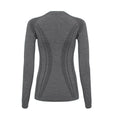 Charcoal - Back - TriDri Womens-Ladies Seamless 3D Fit Multi Sport Performance Long Sleeve Top